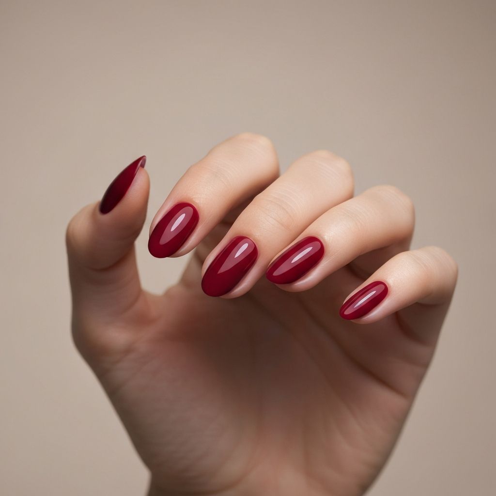 Classic red manicure